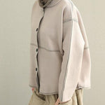 Fine Loose Button Down Sweater Coat Women Casual Tops