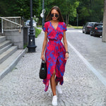Talia™ | Elegant floral dress with V-neck
