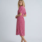 Lily Hargreaves | Floral Midi Shirt Dress For Women
