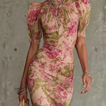 Fiora™ | Vintage Romantic Maxi Dress with Puff Sleeves