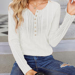 Zeagoo Sweaters Ribbed Knit Long Sleeve Henley Shirts