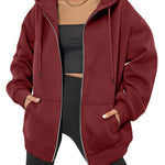 Zeagoo Women's Oversized Zip Up Hoodies
