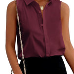 Sleeveless Button Down Tank Tops - Zeagoo (Us Only)