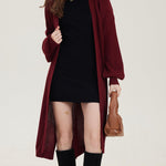Zeagoo Women's 2023 Fall Winter Oversized Cardigan Long Sleeve Split Open Front Sweater Chunky Knit Long Duster