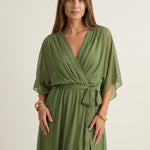 Mónica - Vestido de Chiffon con Escote en V