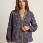 Brianna - Camisa Elegante Vintage con Estampado Floral