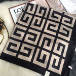 Women Black Maze Print Fine Cotton Scarf