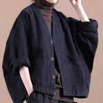 Women V Neck Fine Spring Coat Chocolate Daily Coats