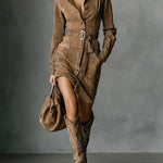 Alba™ | Long Sleeve Midi Dress