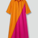 Zoe Harris | Colourblock Midi Shirt Dress For Women
