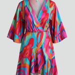 Sienna Clarke | Printed Wrap Mini Dress For Women