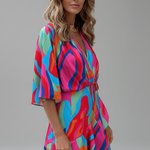 Sienna Clarke | Printed Wrap Mini Dress For Women