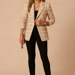 Camille Dubois | Tweed Check Blazer Jacket For Women