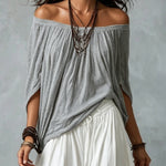 Amelia | Off-Shoulder Top & Lantern Pants Set