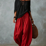 Amelia | Off-Shoulder Top & Lantern Pants Set
