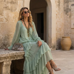 Daisy | Mint Green Tiered Ruffle Two-Piece Set