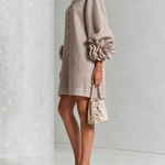 Dorothy | Floral-Cuff Button-Down Mini Dress