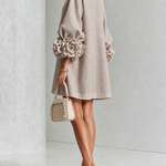 Dorothy | Floral-Cuff Button-Down Mini Dress