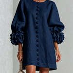 Amelia | Rosette-Cuff Mini Dress