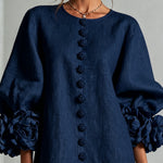 Amelia | Rosette-Cuff Mini Dress