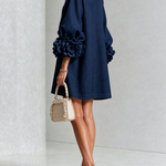Alba | Mini dress with buttons and floral sleeves
