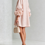 Flora | Floral-Trimmed Statement Mini Dress