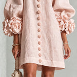 Flora | Floral-Trimmed Statement Mini Dress