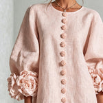 Arabella | Floral-Cuff Mini Dress