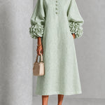 Sienna | Floral-Cuff Midi Dress