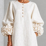 Magnolia | Floral-Cuff Midi Dress
