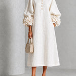 Magnolia | Floral-Cuff Midi Dress