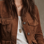 Vintage Brown Faux Suede Multi-Pocket Jacket