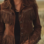 Boho Fringe Leather Jacket