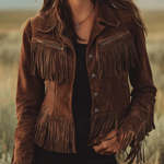 Boho Fringe Leather Jacket