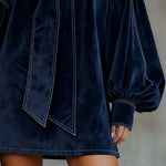 Trinidad™ | Mini Velvet Dress with Bow