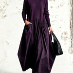 Odette | Oversized Mock Neck Maxi Dress