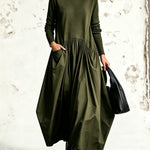 Odette | Oversized Mock Neck Maxi Dress