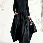 Odette | Oversized Mock Neck Maxi Dress