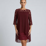 Ava Harrington | Mesh Sleeve Cape Mini Dress For Women