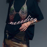 Nashville Night Out Colorful Tassel Bikini Fun Pattern Loose-fitting T-shirt