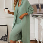 Zeagoo Women's Casual Knitted Cardigan And Sweater Dress Two-Piece Set