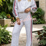 Rylee Colorblock Striped Star Print Zipper High Neck Pocket Sporty Jacket