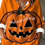 Fun Jack-O'-Lantern Face Orange Shirt