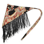 Bohemian-style Triangular Scarf Belt with Tassels