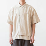 Thin Solid Color Short Sleeve Shirt Men's Loose Shirt