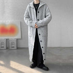Retro Twist  Loose Over-the-knee Windbreaker Jacket