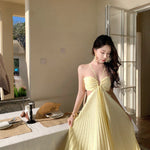 Lily Crompton | Pleated Halter Maxi Dress For Women