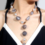 Vintage-style Irregular Beaded Necklace