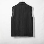 Cotton and Linen Striped Thin Breathable Vest Sleeveless