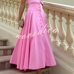 Sofia Button-Front Midi Skirt Set